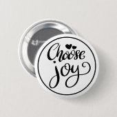 Choose Joy Positive Inspirational 缶バッジ (正面&裏面)