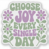 Choose Joy Sage Lavender Sticker シール (正面)