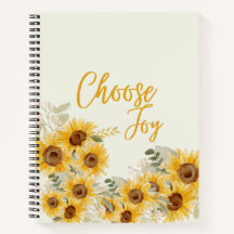 「Choose Joy」 Sunflower Journal/Notebook