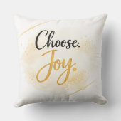 Choose Joy Throw Pillow クッション (裏面)