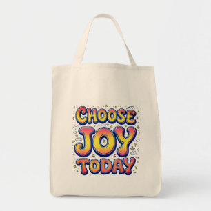 「Choose Joy Today」ショッピングトート トートバッグ