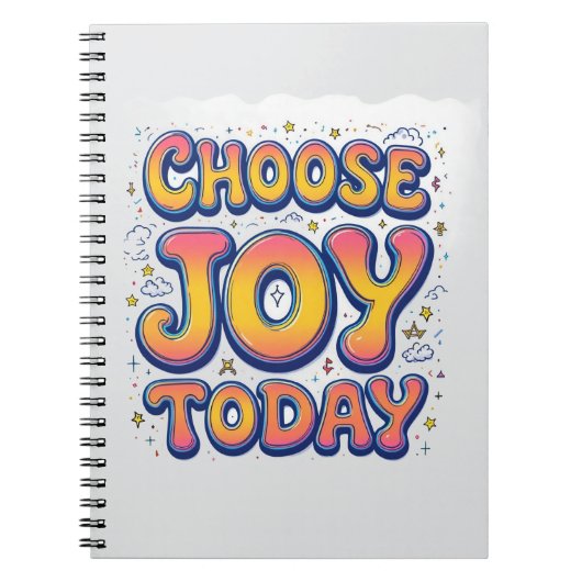 「Choose Joy Today」ノートブック ノートブック (正面)