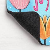 Choose Joy Whimsical Folk Art Floral マウスパッド (コーナー)