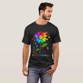 Choose Kind Autism Awareness Sunflower Puzzle For  Tシャツ (正面フル)