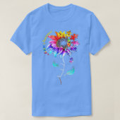 Choose Kind Autism Awareness Sunflower Puzzle Wome Tシャツ (デザイン正面)