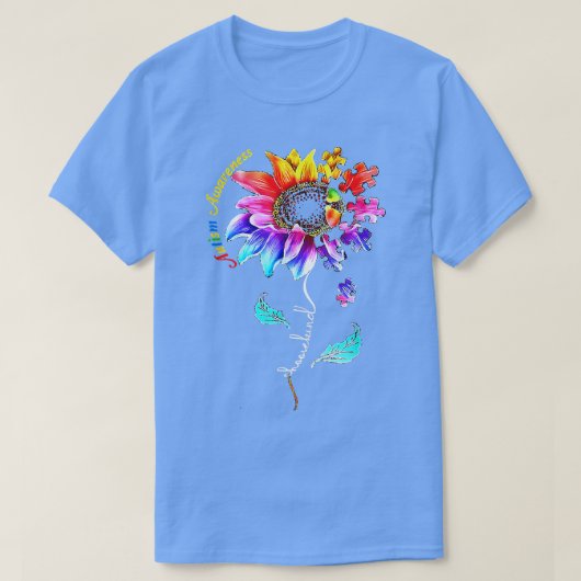 Choose Kind Autism Awareness Sunflower Puzzle Wome Tシャツ (デザイン正面)