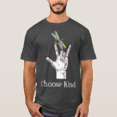 Choose Kind Dragonfly I Love You ASL Sign Looer Tシャツ (正面)