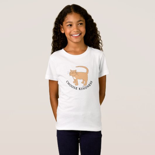 Choose Kindness 猫 Tシャツ (正面フル)