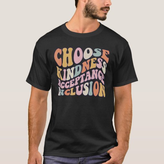 Choose Kindness Acceptation Inclusion Orange Unity Tシャツ (正面)