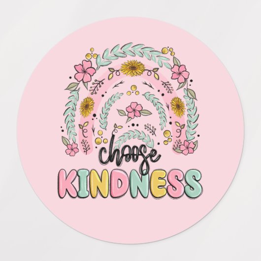 Choose kindness. Inspirational. ラベル (デザイン1)