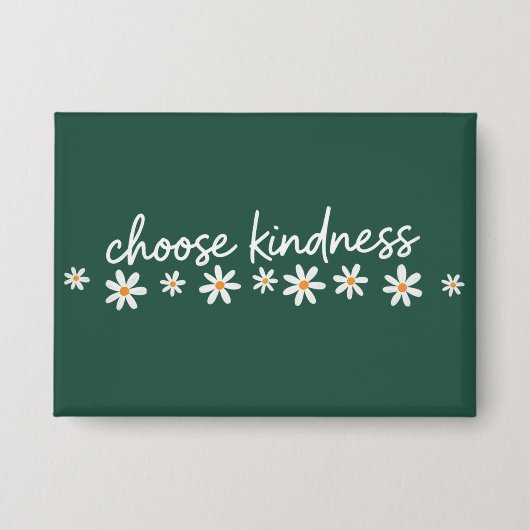 Choose Kindness Inspirational Motivational Teacher 缶バッジ (正面)
