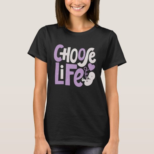 Choose Life  Anti Abortion Pro Life Protest Christ Tシャツ (正面)