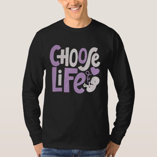 Choose Life  Anti Abortion Pro Life Protest Christ Tシャツ (正面)