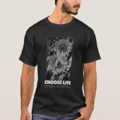 Choose Life Asthma Awareness Sumflower Grey Tシャツ (正面)