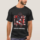Choose Life Vasculitis Awareness American Flag Tシャツ (正面)