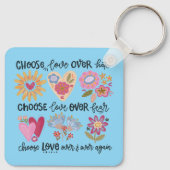 Choose love over hate. Choose love over fear. キーホルダー (裏面)