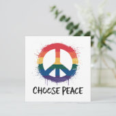 「Choose Peace」とのレインボーピースサイン文字 (スタンド正面)
