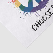 「Choose Peace」とのレインボーピースサイン文字 薄葉紙 (詳細)