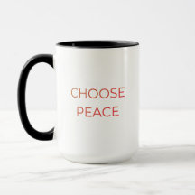 Choose Peace マグカップ｜ミニマルな美意識 ソフトライフ コーヒー
