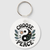 Choose Peace – Aluminum Keychain キーホルダー (裏面)