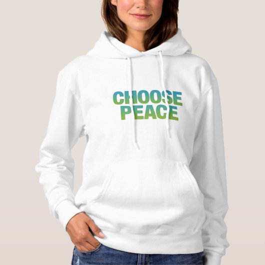 "Choose Peace" Dove -調和Tシャツの募集 パーカ (正面)