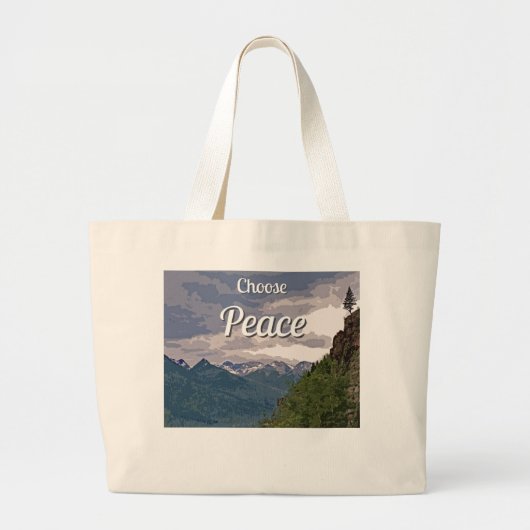Choose Peace Large Tote Bag ラージトートバッグ (正面)