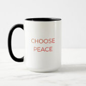 Choose Peace Mug | Minimal Aesthetic Soft Life Cof マグカップ (左)