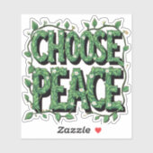 "Choose Peace" T-Shirt – Simple & Powerful Message シール (シート)