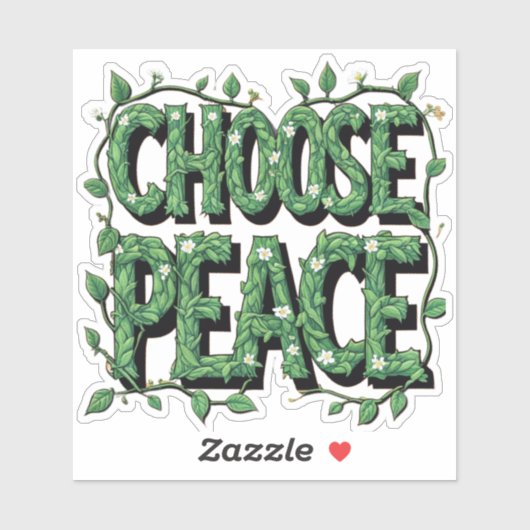 "Choose Peace" T-Shirt – Simple & Powerful Message シール (シート)