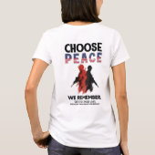 Choose Peace we remember 2 Soldier shooting DC Tシャツ (裏面)