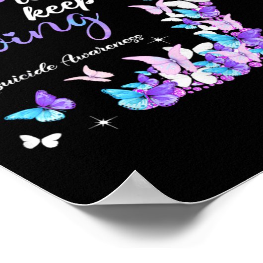 Choose To Keep Going Suicide Awareness High Heel B ポスター (角)