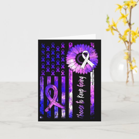 Choose To Keep Going Suicide Prevention Awareness  カード (黄色い花)