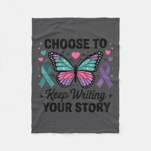 Choose To Keep Writing Your Story Insrational Butt フリースブランケット (正面)
