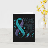 Choose To Keep Writing Your Story Insrational Quot カード (黄色い花)