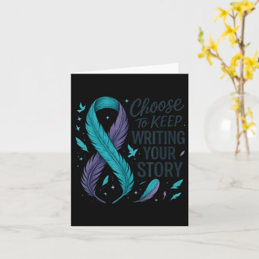 Choose To Keep Writing Your Story Insrational Quot カード (黄色い花)