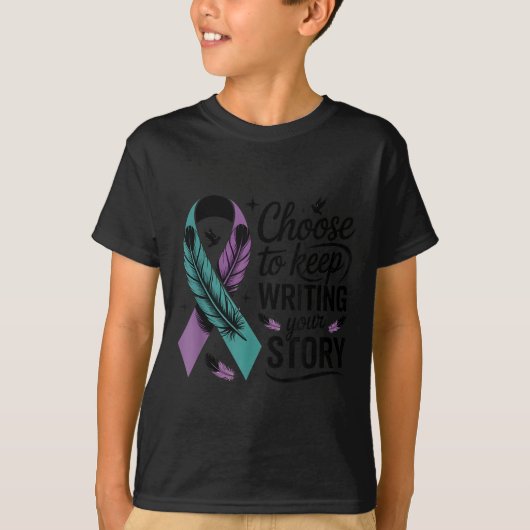 Choose To Keep Writing Your Story Insrational Quot Tシャツ (正面)