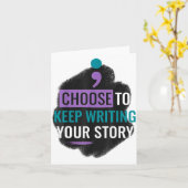 Choose To Keep Writing Your The Story For Women Me カード (黄色い花)