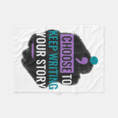 Choose To Keep Writing Your The Story For Women Me フリースブランケット (正面(横))