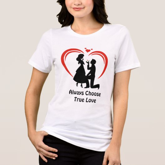 Choose True Love Always - Freefit Natural Women' トライブレンドＴシャツ (正面)