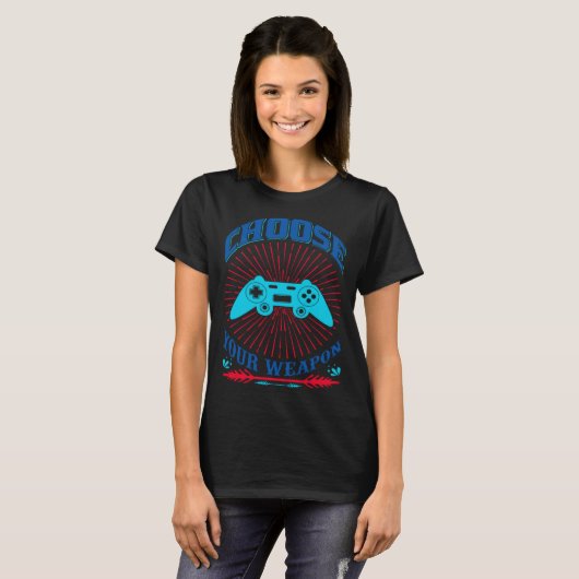 Choose Video Games Gamer Console Gaming Fans Tシャツ (正面フル)