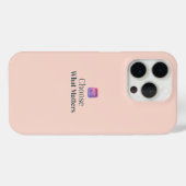Choose What Matters ミニマリスト モチベーショナル iPhone カバー (裏面 (横))