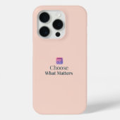 Choose What Matters Minimal Motivational iPhone Ca Case-Mate iPhoneケース (裏面)