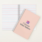 Choose What Matters Minimal Motivational Notebook ノートブック (内側)