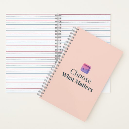 Choose What Matters Minimal Motivational Notebook ノートブック (内側)