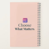 Choose What Matters Minimal Motivational Notebook ノートブック (裏面)