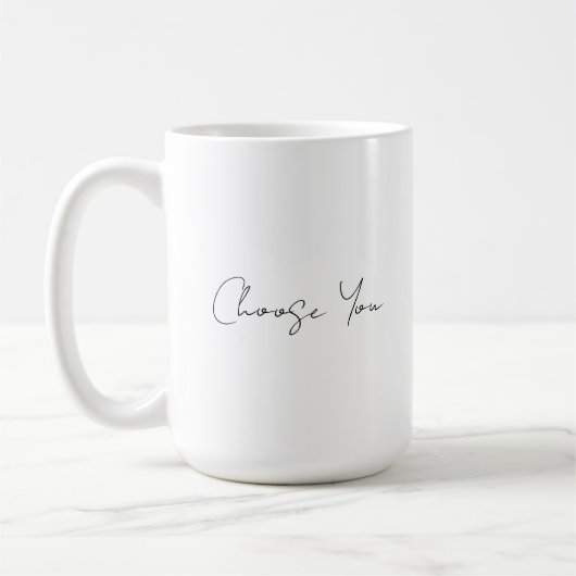 Choose You Mug- Original Art by Virginia Rose コーヒーマグカップ (左)