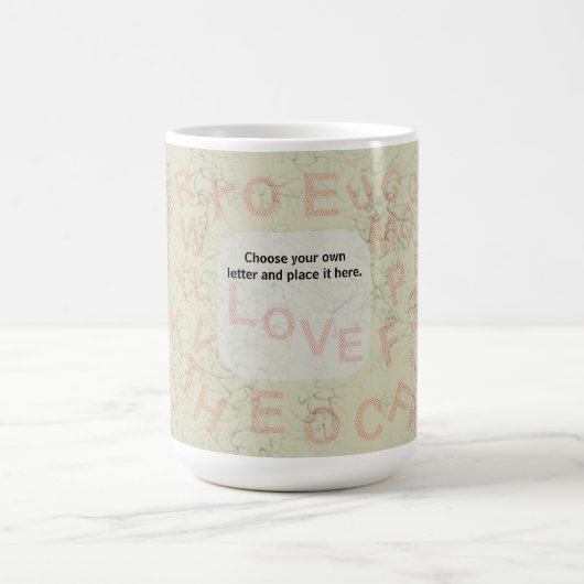 Choose your own letter and place it here. mugs コーヒーマグカップ (中央)
