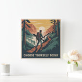 Choose Yourself Today スクエア壁時計 (ホーム)