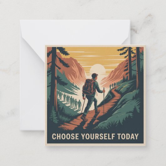 Choose Yourself Today ノートカード (正面)