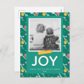 Choosing Joy Holiday Beresカスタムフォトポストカード シーズンポストカード (正面/裏面)